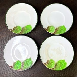 Villeroy & Boch Mettlach Cabbage 7" Salad Plates Set of 4 Made in Germany